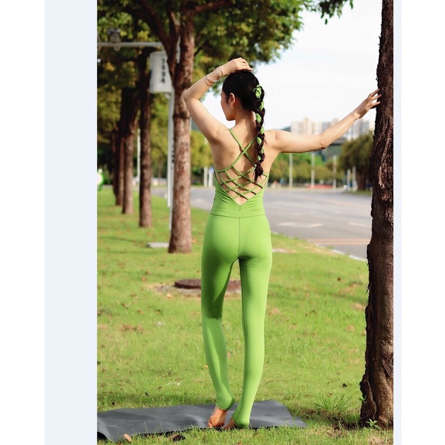 Bộ Jumpsuit Yoga Gym Lưng Đan Dây J55