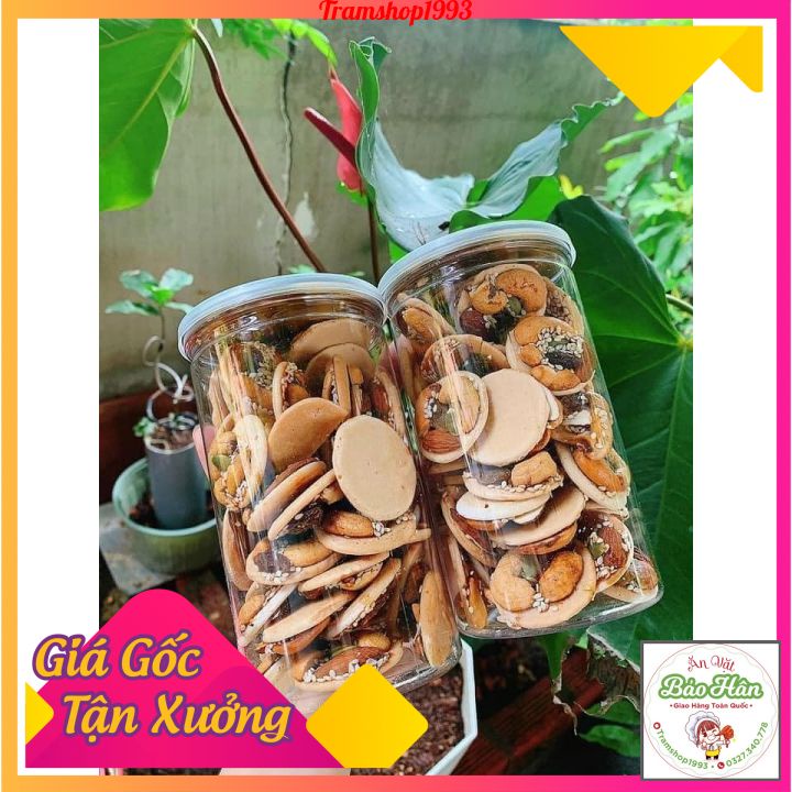 Bánh Đồng Tiền Mix Hạt Giàu Dinh Dưỡng PET 300GRAM ĂN VẶT NHÀ LÀM