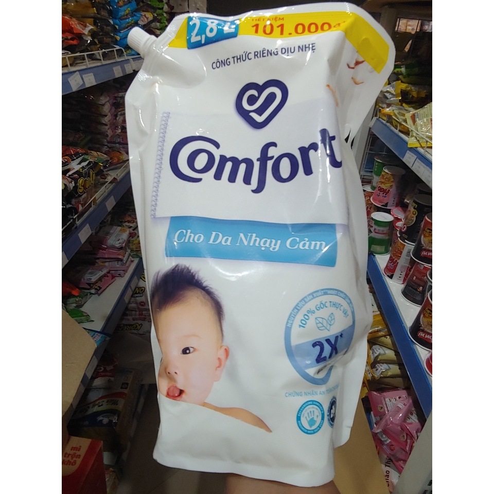 Nước Xả Làm Mềm Vải Comfort Đậm Đặc Túi 2,8lít