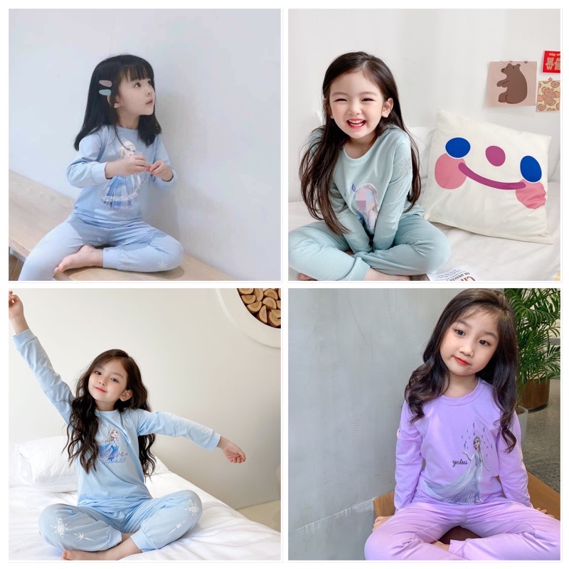 Bộ Elsa xanh xịn xò cho bé gái