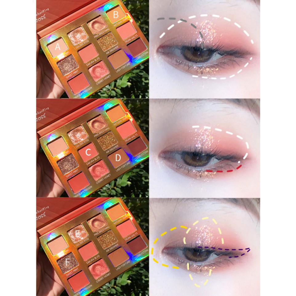 Bảng Mắt Nhũ Sweet Mint Enchanting Rose Hàng Nội Địa Trung | BigBuy360 - bigbuy360.vn