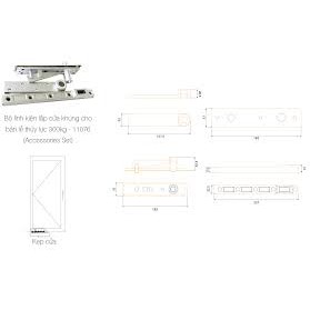 BỘ LINH KIỆN LẮP CỬA KHUNG CHO BẢN LỀ THỦY LỰC 300KG - 11076 VIỆT TIỆP