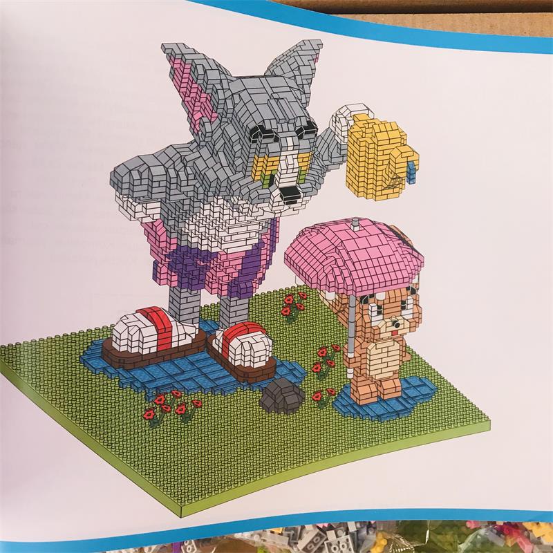 Lp Đồ Chơi Khối Xây Dựng Chuột tom Và jerry mini Hoạt Hình Ma Thuật Làm Quà Tặng Giáo Dục Cho Trẻ Em