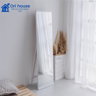 Gương đứng soi toàn thân khung gỗ tràn viền màu trắng 40*160 -Nôi Thất Ori - White