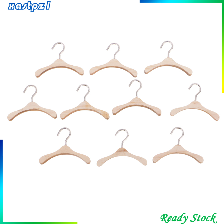 Set 10 Móc Treo Đồ Bằng Gỗ Cho Búp Bê