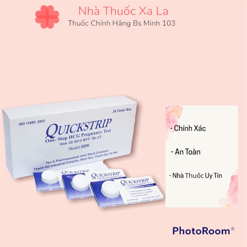 Que thử thai Quickstrip cho kết quả nhanh, chính xác ( hàng che tên)