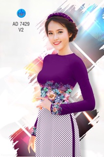 Vải áo dài chấm bi