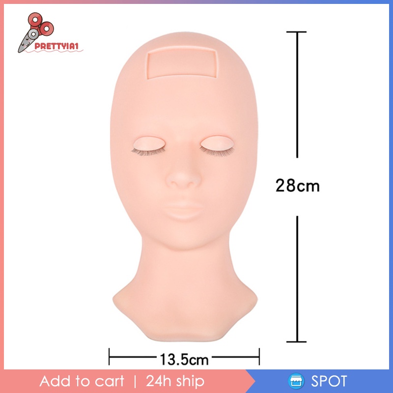 Đầu Ma Nơ Canh Bằng Silicone [Prettyia1] Luyện Tập Nối Mi Giả