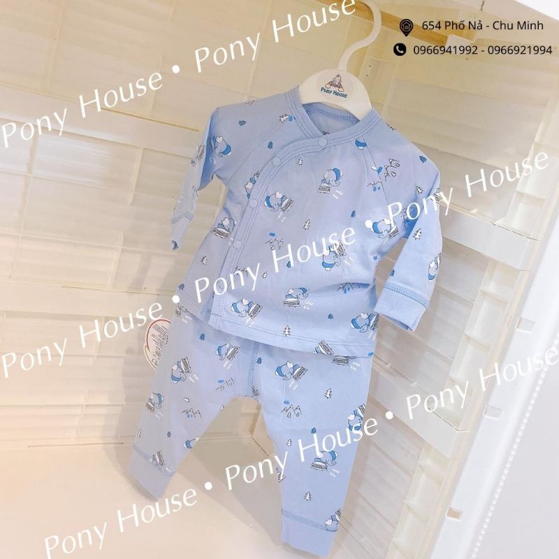 Bộ dài tay sơ sinh cài lệch Dokma