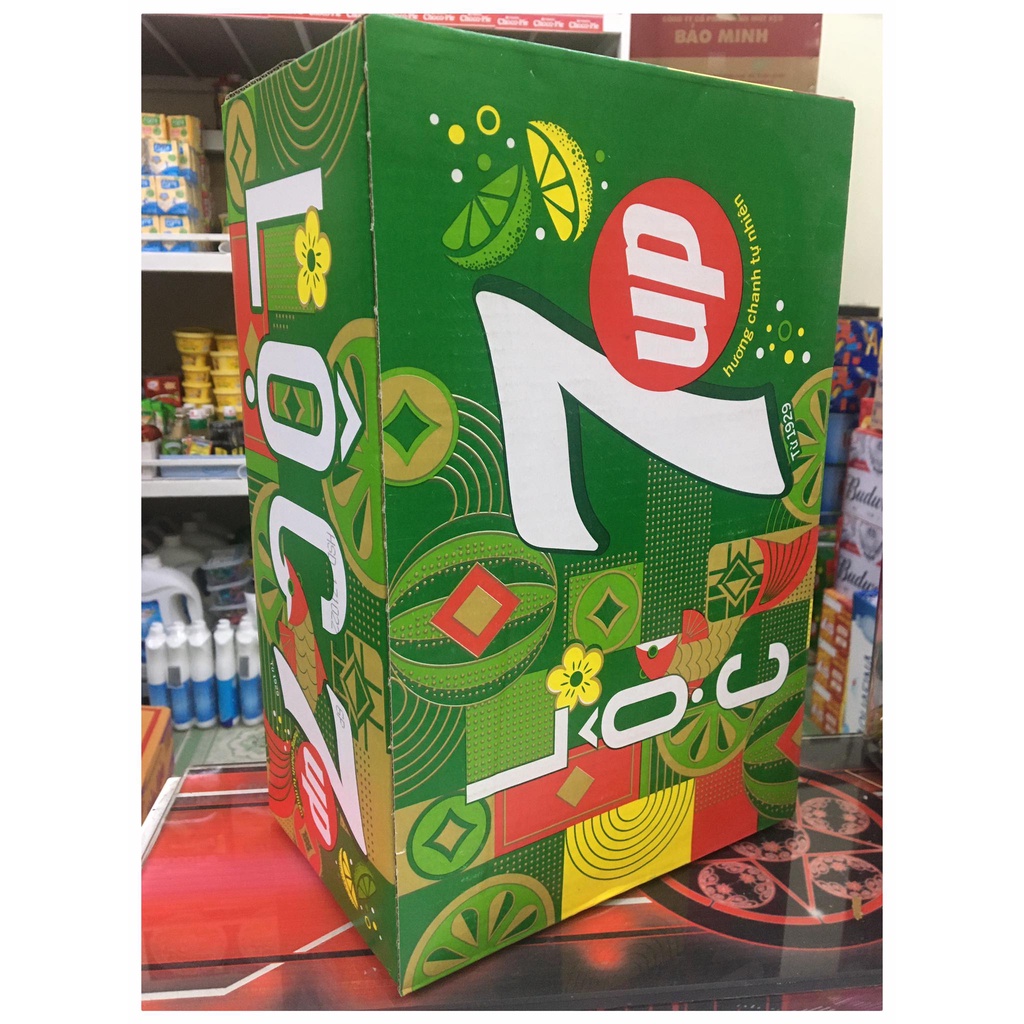 Thùng 7 Up Lon 24 Lon 330ml mẫu tết 2022