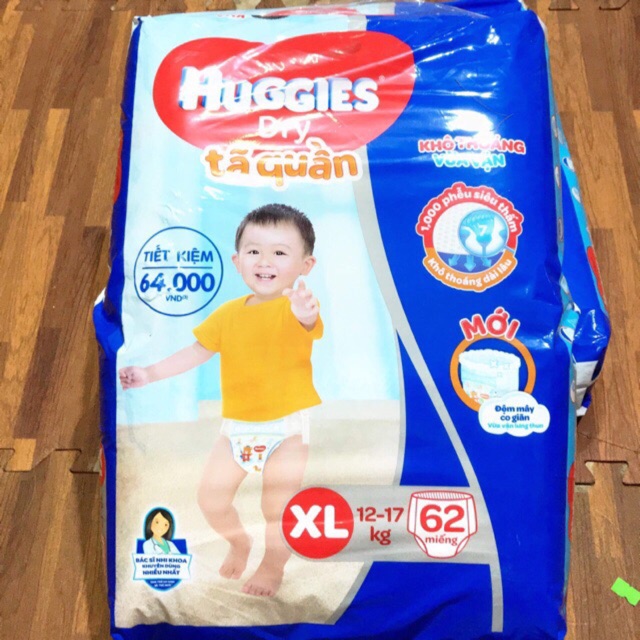 Giá huỷ diệt)   Bỉm  - Tã quần Huggies size XL - 62 miếng