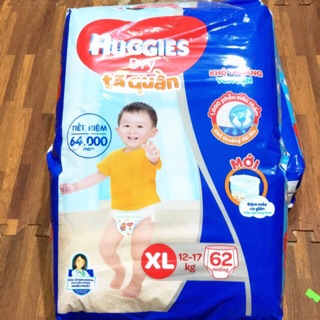 Chính hãng)    Bỉm  - Tã quần Huggies size XL - 62 miếng (Cho bé 12 - 17kg)