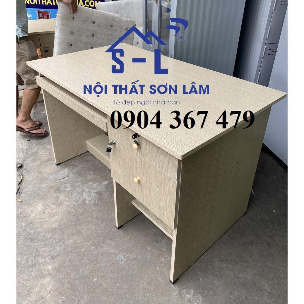Bàn làm việc văn phòng hộc bàn phím thiết kế riêng