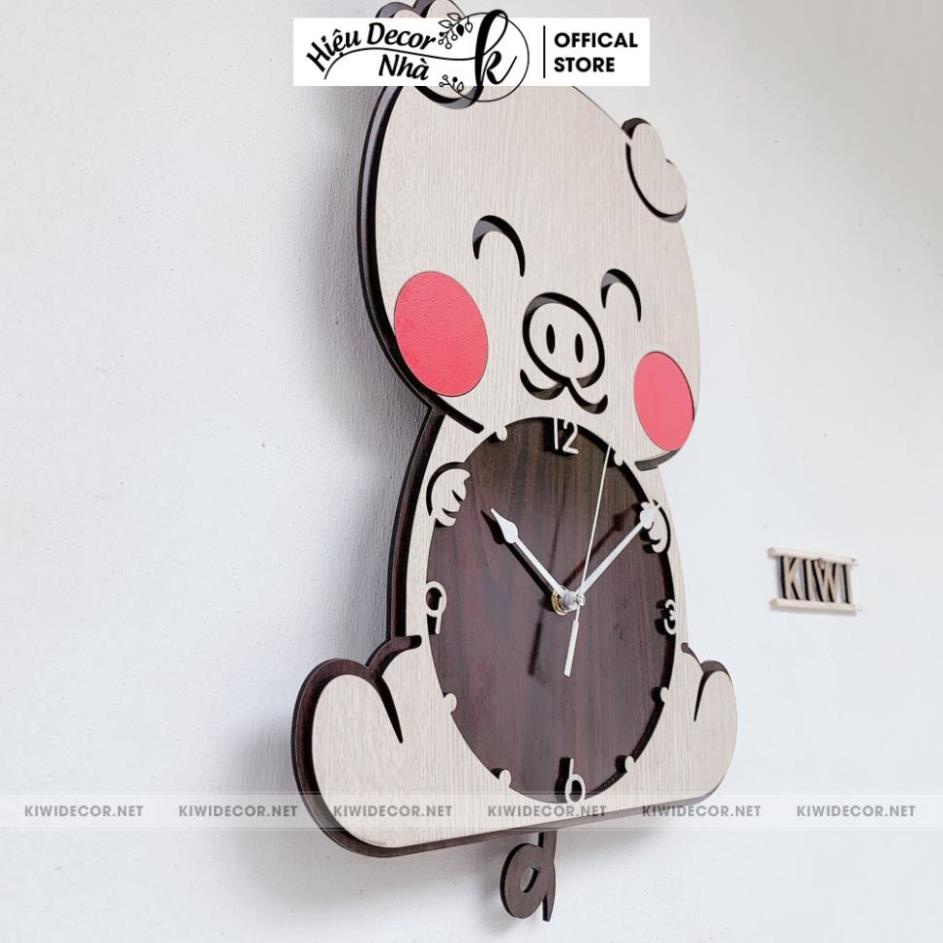 Đồng Hồ Treo Tường Decor Dễ Thương Heo Con, Trang Trí HomeStay, Làm Quà Sinh Nhật - Hiệu Nhà K