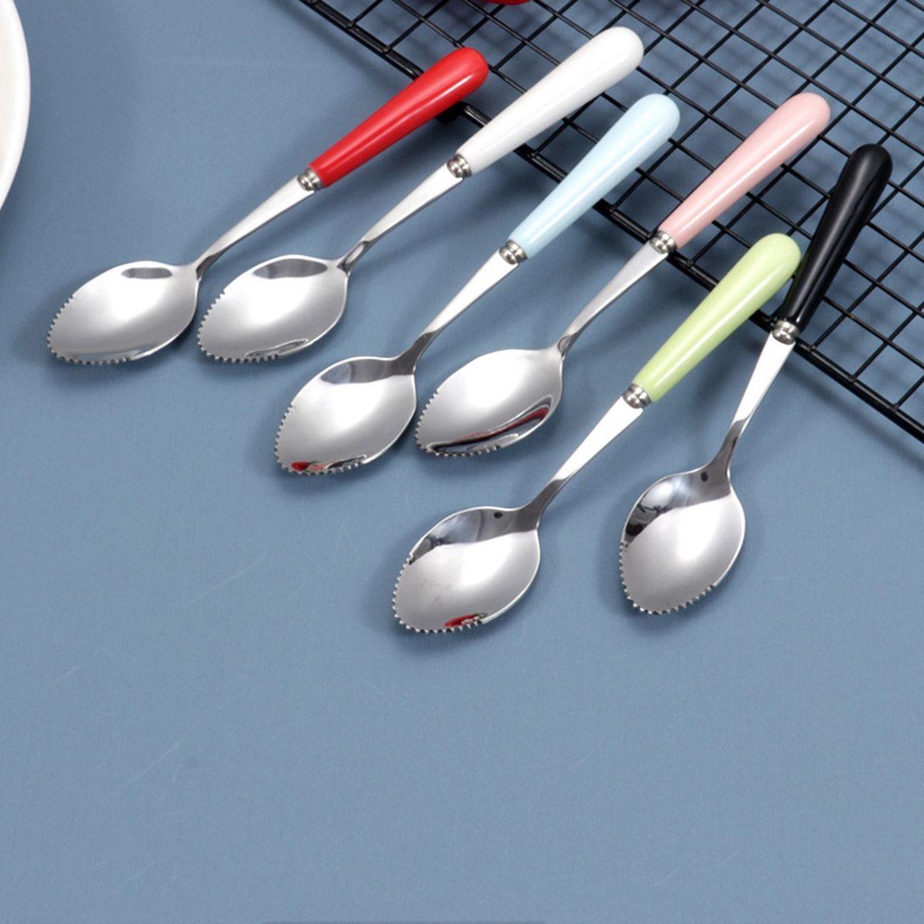 ELLSWORTH Muỗng Múc Trái Cây Đa Năng Bằng Thép Không Gỉ Với Tay Cầm Bằng Sứ