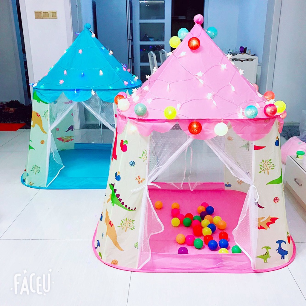 Lều cho bé Ngủ chơi Công Chúa Hoàng Tử Hình Dáng Lâu Đài Cao Cấp Cho Bé Trai Bé Gái S6