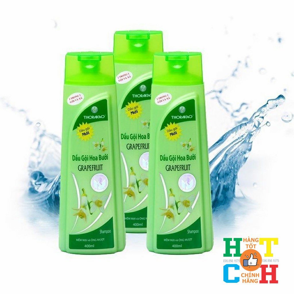 Dầu Gội Hoa Bưởi Thorakao 500ml giúp mượt tóc, dày tóc, kích mọc tóc, giảm rụng tóc