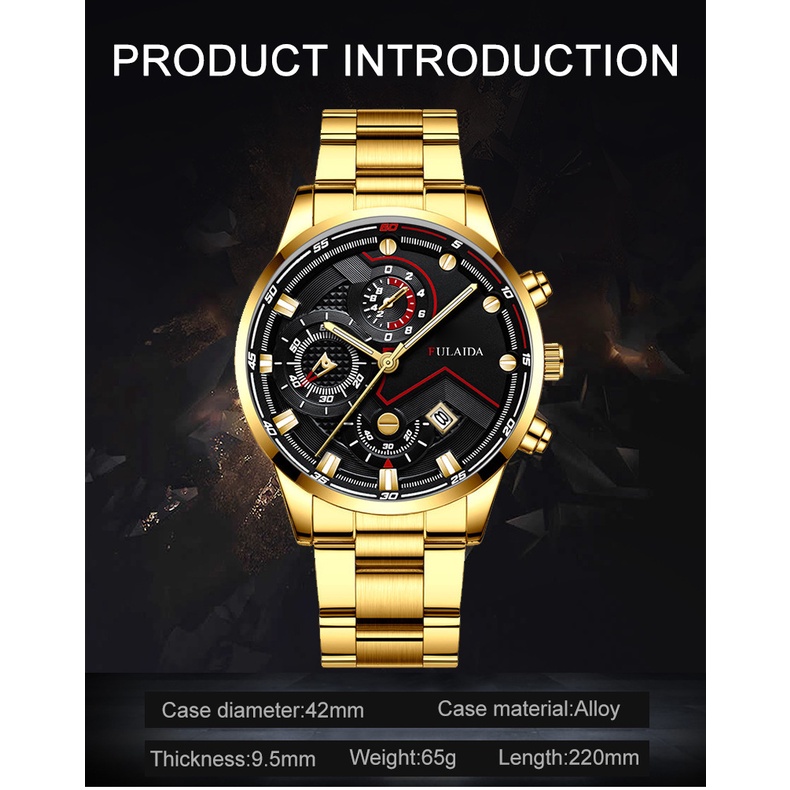 LWCC 811 Đồng hồ quartz nam dây đeo thép không gỉ thời trang