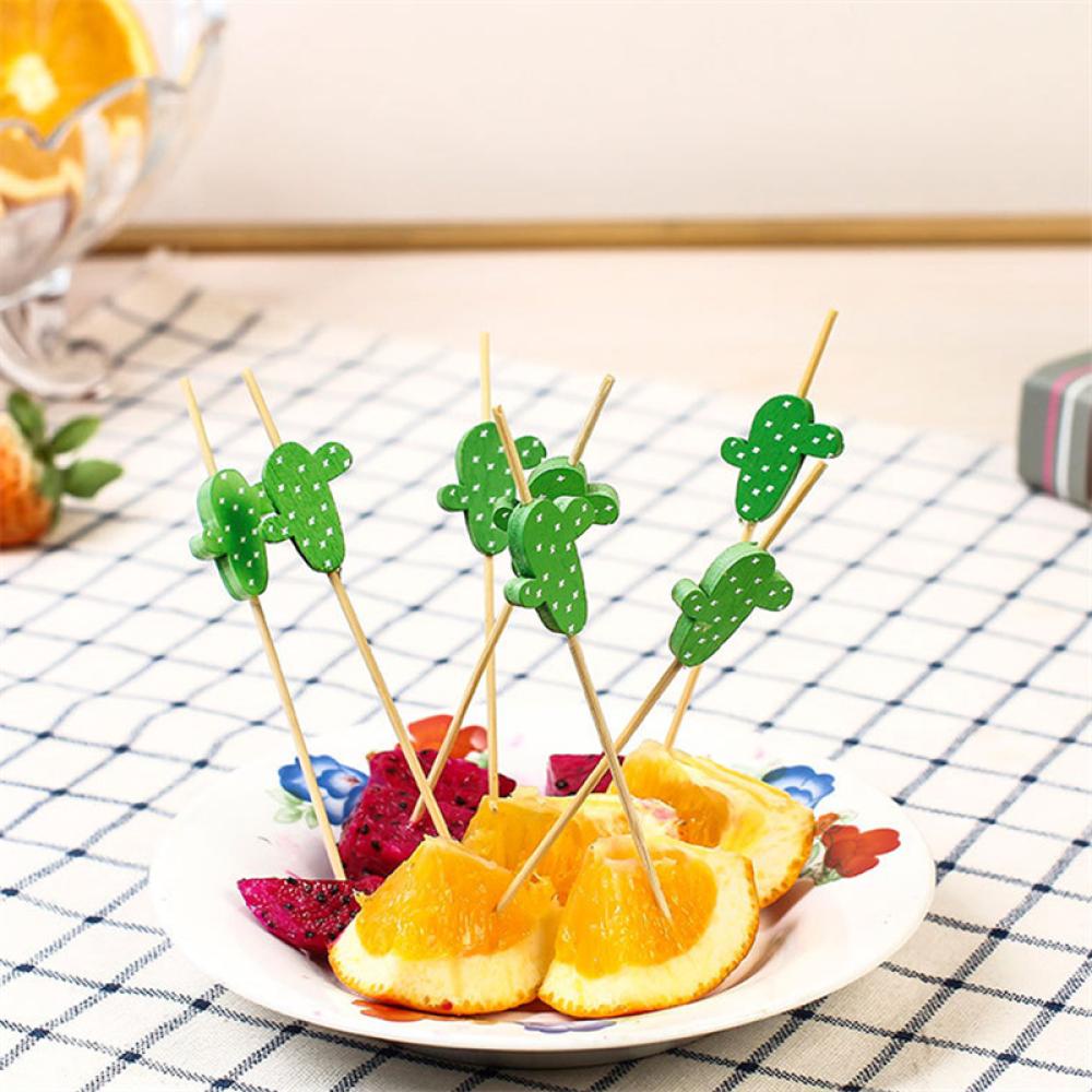 Set 100 Xiên Tre Ăn Trái Cây / Bánh Tráng Miệng / Salad B7T7 12cm Dùng Một Lần Trang Trí Tiệc Cưới