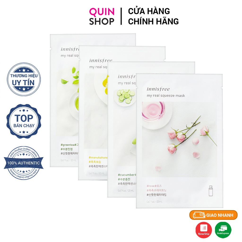 Mặt Nạ Giấy Innisfree My Real Squeeze Mask | Thế Giới Skin Care