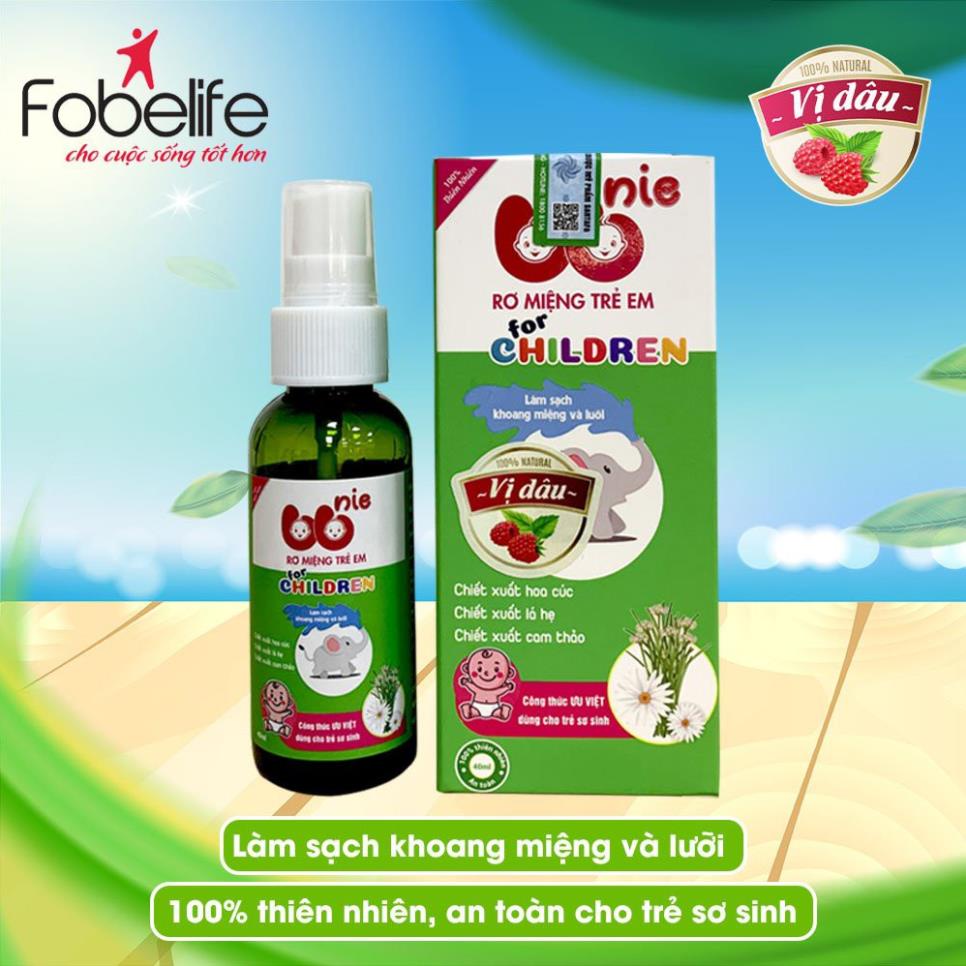 Xịt rơ miệng trẻ em BBNIE - Giúp làm sạch khoang miệng và lưỡi cho bé (40ml)