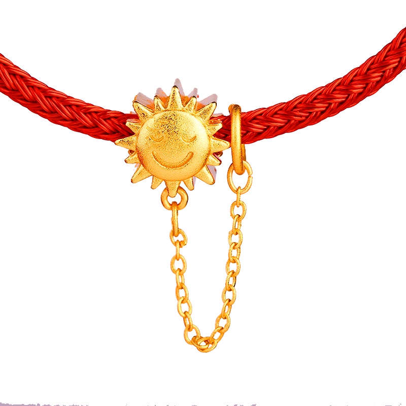 Vòng Đeo Tay Chuỗi Hạt Mặt Trời Mặt Trăng Mặt Trời Màu Vàng Kim Không Gây Dị Ứng Chống Oxy Hóa Chống Trượt Màu Sắc Thời Trang