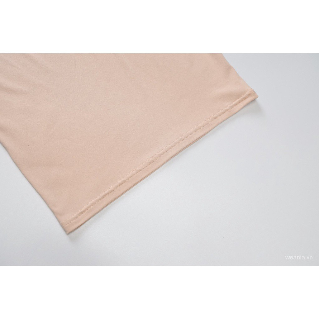 Đầm Tay Ngắn Cổ Tròn Màu Trơn Thời Trang Cho Nữ