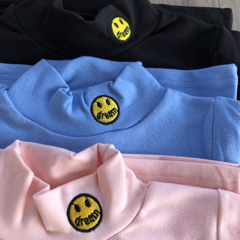 Áo giữ nhiệt cổ 3 phân bé trai bé gái hàng quảng châu loại 1 chất cotton mềm mại co giãn thoải mái