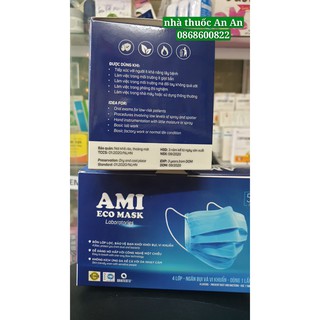 Combo 2 hộp ( hộp 50 cái) khẩu trang y tế ami 4 lớp kháng khuẩn dày dặn