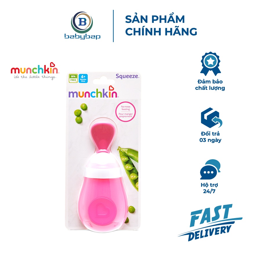 Bình Thìa Ăn Dặm Munchkin Phù Hợp Với Bé Từ 4 Tháng Tuổi Trở Lên