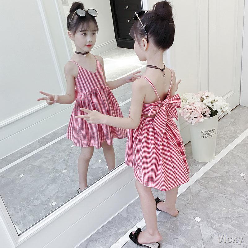 🌈Bộ hè🌈Váy trẻ em gái váy hè 2021 quần áo trẻ em mới, váy lửng mùa hè bé gái, váy vest trẻ em cỡ vừa và nhỏ quần áo tr