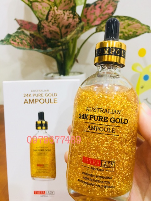 Serum Australia 24k Pure Gold Ampoule 100ml (serum tinh chất vàng 24k cao cấp Thera Lady Úc)