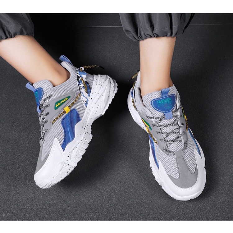 Giày Nam Sneaker Đế Độn 6cm Thời Trang ARR700M Phối Màu Cực Đẹp