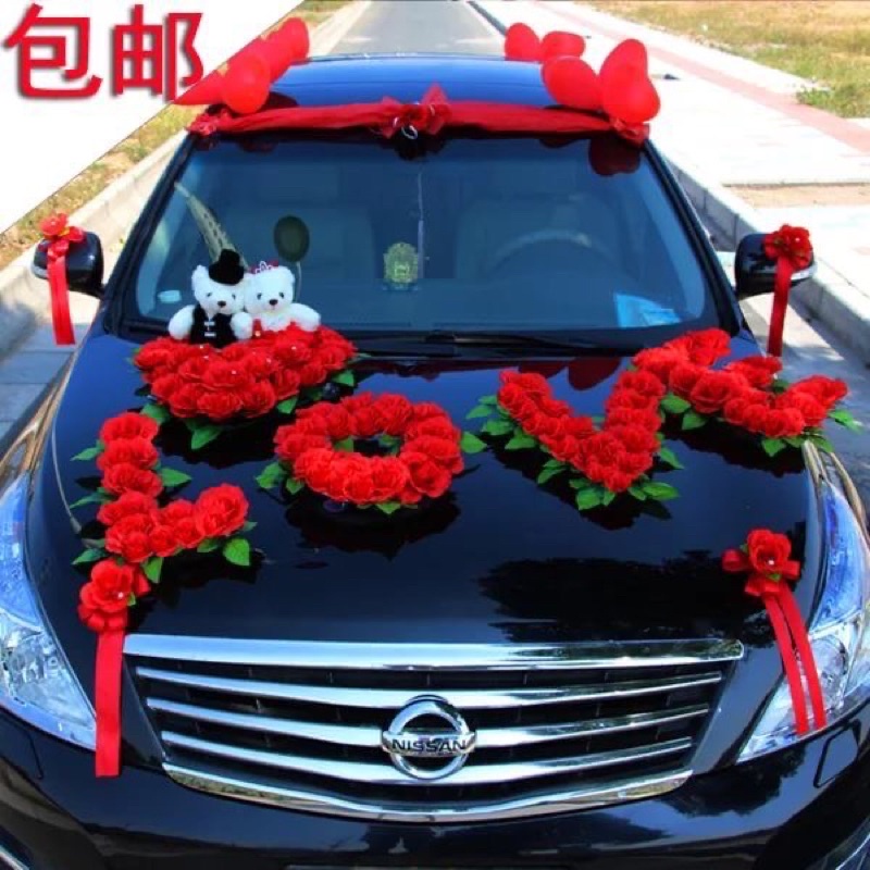 BỘ HOA TRANG TRÍ XE CƯỚI/ XE RƯỚC DÂU SIÊU SANG TRỌNG ❤TONY❤