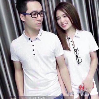 Áo cổ cặp đôi thêu chữ sn074 acc008