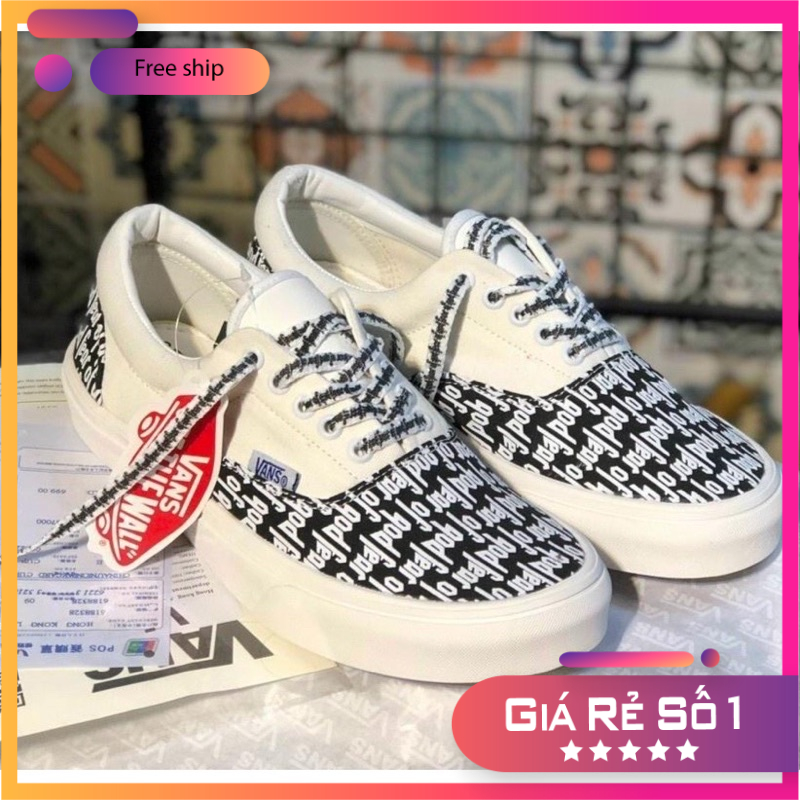 Giày thể thao vans chữ lót da ful size nam nữ,ful box