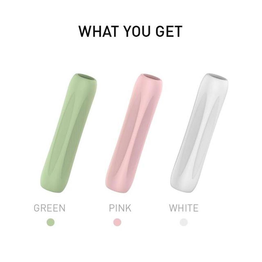 Vỏ Bảo Vệ Bút Chì Bằng Silicon Màu Trắng Đen Chống Trầy Chống Trượt Tiện Dụng