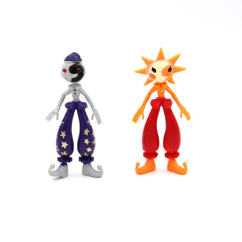 6pcs set Fnaf Sundrop Moon Drop Figures Toys Security Breach Doll Sunrise Sundrop BOSS FNAF Five Nights at Freddy's