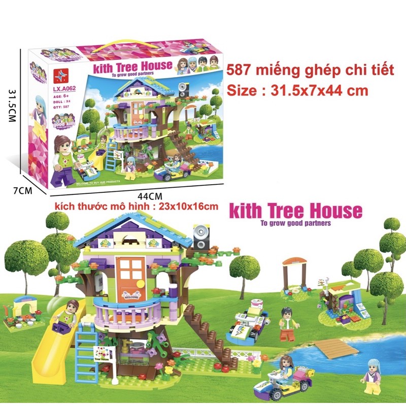 Bộ Xếp Hình Lắp Ráp Ngôi Nhà Trên Cây TREE HOUSE - Tiệm Coffe HOUSE