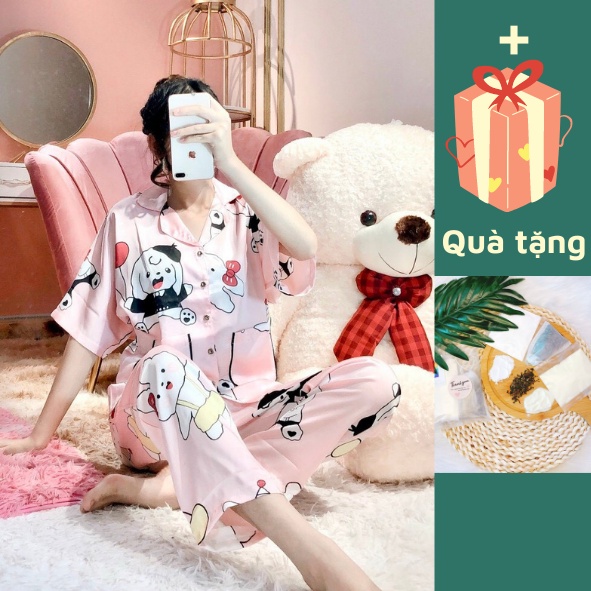 |Tặng Set Trà Sữa| Đồ bộ mặc nhà vải latin cao cấp cánh dơi quần dài mát đẹp