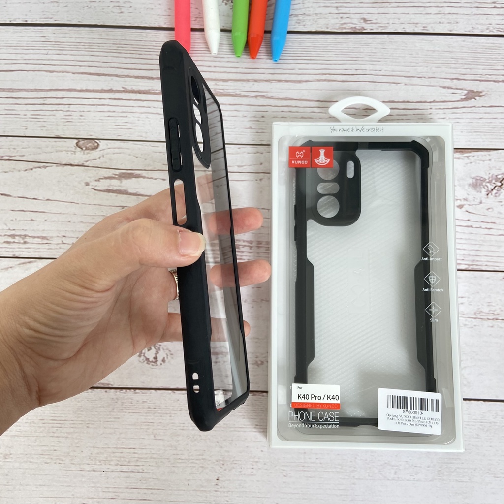 Ốp lưng XUNDD Redmi K40 / K40 Pro / Mi 11X / 11X Pro - Mặt lưng trong, Viền TPU, Chống sốc
