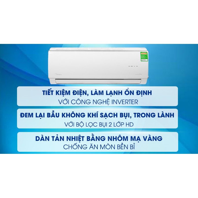 Máy lạnh Midea Inverter 1.5 HP MSAFA-13CRDN8 (Miễn phí giao tại HCM-ngoài tỉnh liên hệ shop)
