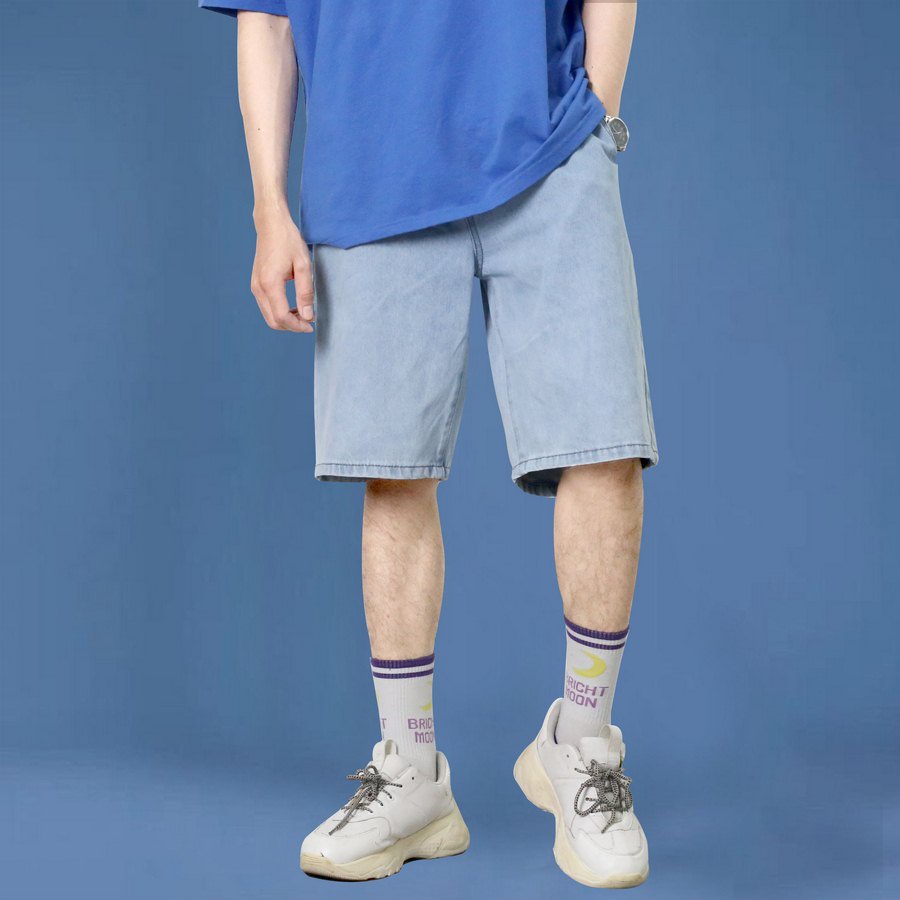 Quần short jean nam lưng thun bên đẹp TS1082 Tronshop