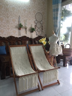 Ghế macrame bãi biển ghế thư giản