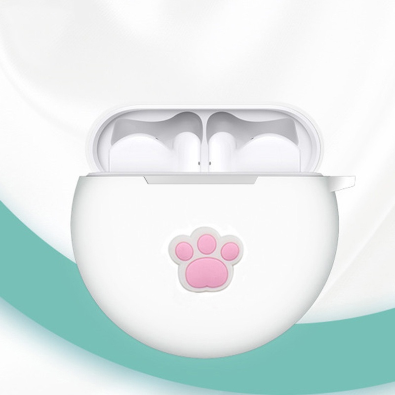 Vỏ Bảo Vệ Hộp Sạc Tai Nghe Không Dây 4 Bằng Silicon Mềm Hình Dấu Chân Mèo