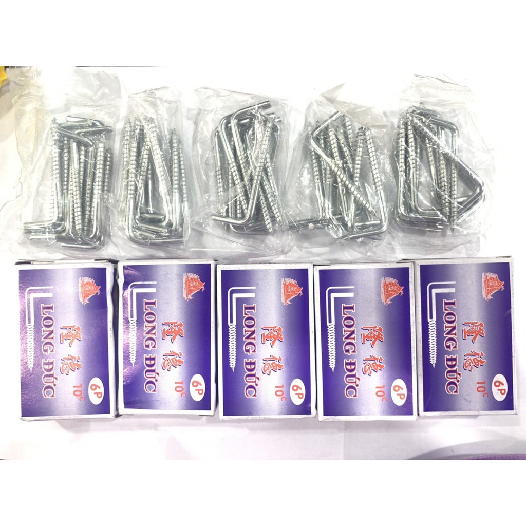 [COMBO 5 hộp] Móc Màn LONG ĐỨC 6P chất lượng cao