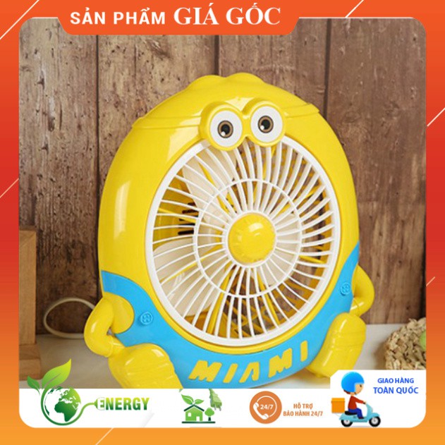 Quạt Mini Để Bàn Cartoon Fan Minion Vàng Siêu Dễ Thương