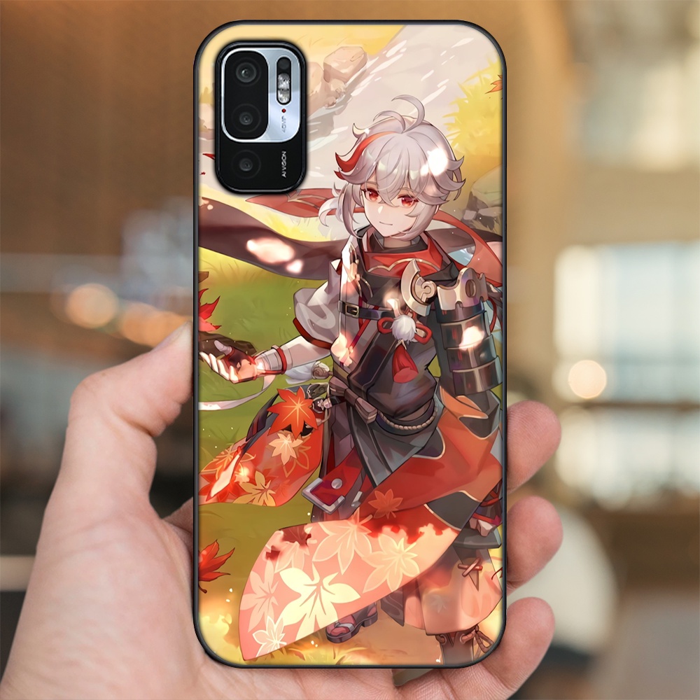 Ốp lưng Xiaomi Redmi Note 10 5G viền đen in hình Kazuha Genshin Impact