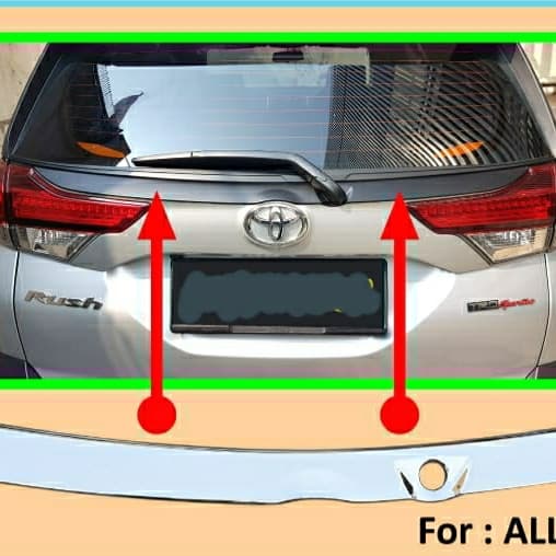 Phụ Kiện Trang Trí Cốp Xe Hơi Toyota Rush / All New Terios 2018-21 Crom