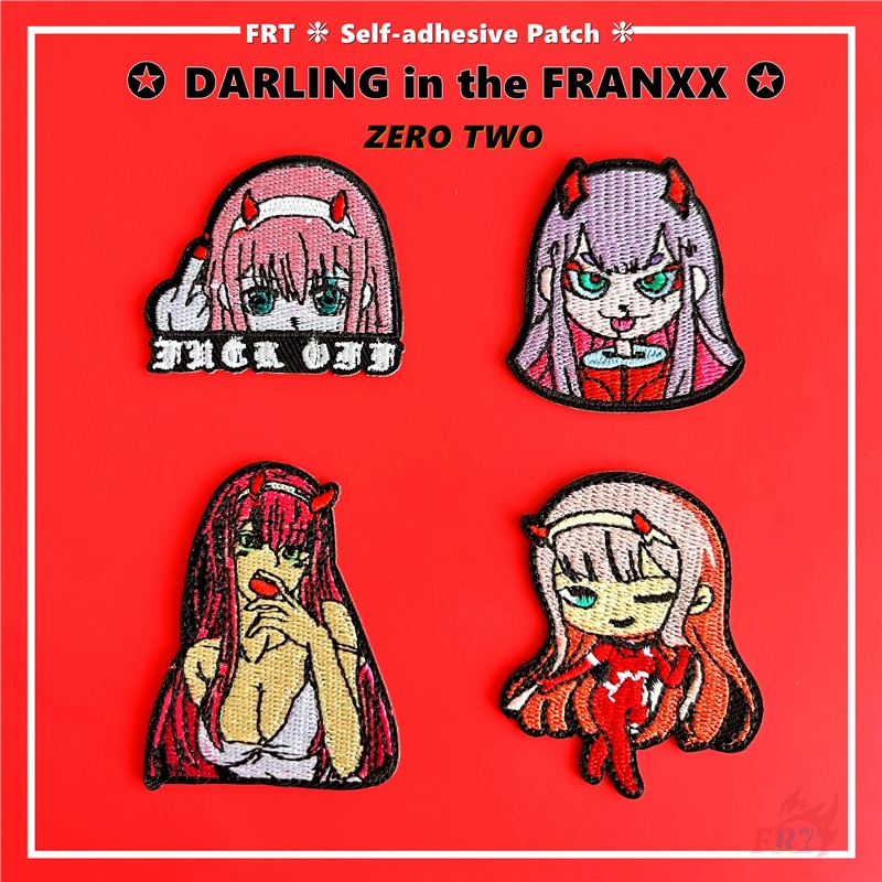 ☸ Miếng Dán Tự Dính Zero Two CODE: 002 - DARLING In The FRANXX ☸ 1 Miếng Dán Ủi Quần Áo Hình Nhân Vật Anime